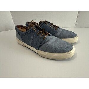 Polo Ralph Lauren Faxon Low Shoes Size 10.5 Chambray Blue Deck Boat Casual Prep